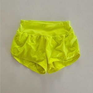 Neon Yellow Women's Athletic Shorts